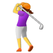 Эмодзи Женщина для гольфа (Samsung) .
