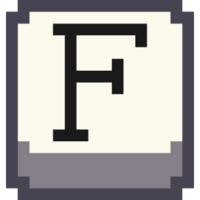 Эмодзи pixel-letter-f