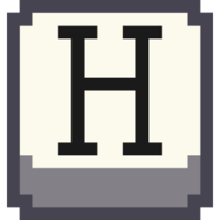 Эмодзи pixel-letter-h
