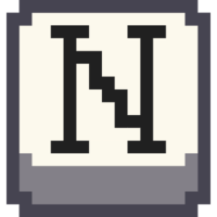 Эмодзи pixel-letter-n