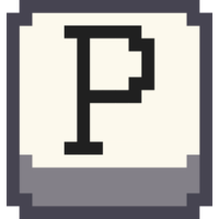 Эмодзи pixel-letter-p