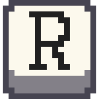 Эмодзи pixel-letter-r