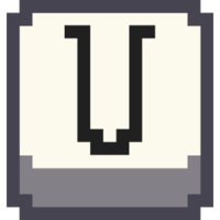 Эмодзи pixel-letter-v