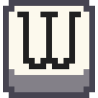 Эмодзи pixel-letter-w