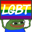 Эмодзи pepe-rainbow-lgbt