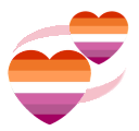 Эмодзи lesbian_spinning_hearts