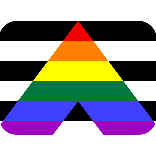 Эмодзи straight_ally_pride_flag