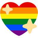 Эмодзи gay_LGBTQ_rainbow_heart