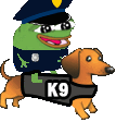 Эмодзи pepe-police-dog