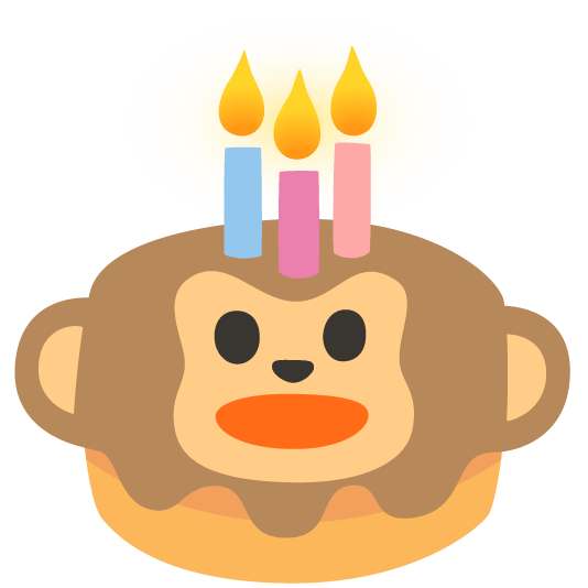 Эмодзи Birthday_Cake_Monkey