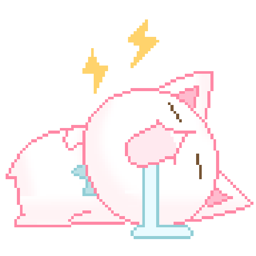 Эмодзи sleeping_pink_cat