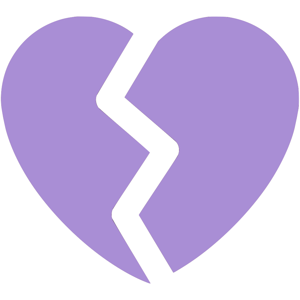 Эмодзи purple_heartbreak