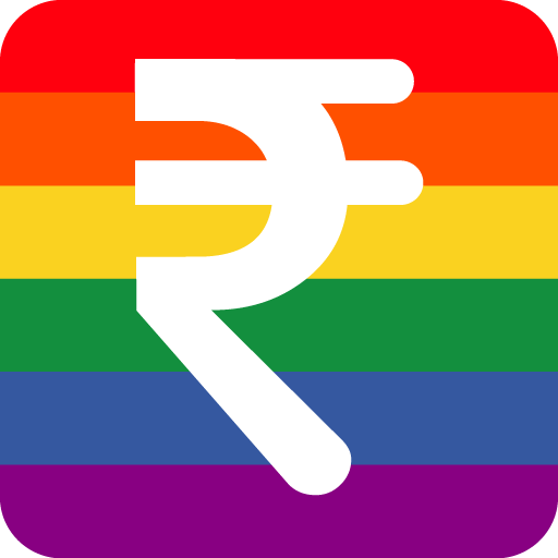 Эмодзи rainbow_indicator_indian_rupee_sign