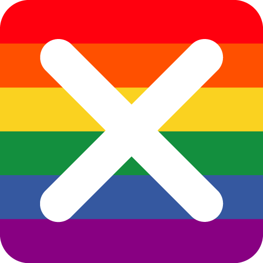 Эмодзи rainbow_indicator_squared_cross_mark