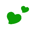 Эмодзи Green2_Flying_hearts