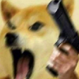 Эмодзи doge-with-gun